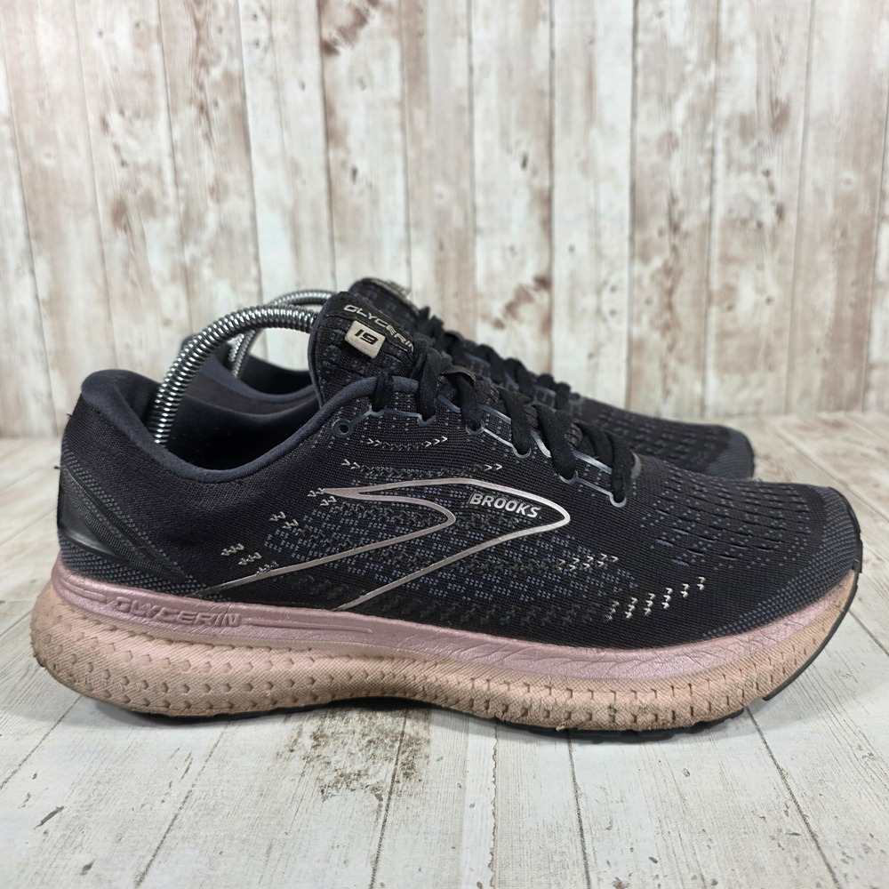 Brooks Glycerin 19 Womens Running Shoes Black Rose‎ Gold 1203431B074 Size 11.5 B